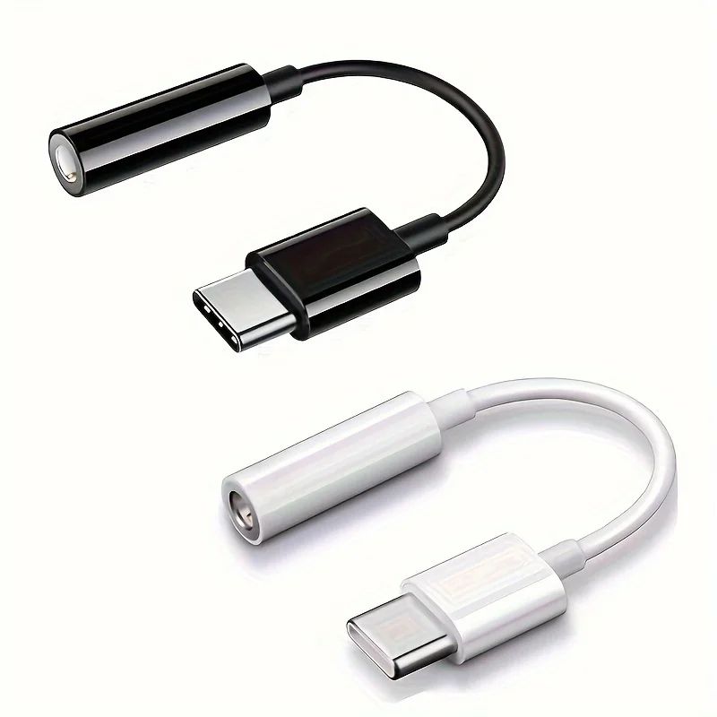 USB-C to 3.5mm Audio Adapter – Type C AUX Dongle Cable with 3.5mm Female Headphone Jack for Wired Earphones & Car Stereo