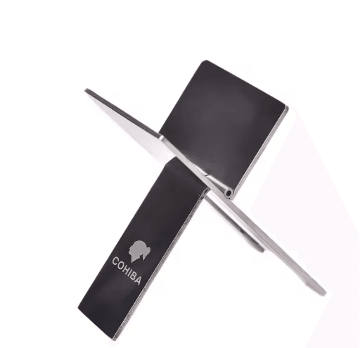 Stainless Steel Cigar Ashtray Holder Foldable Silver Cigar Stand and Tray