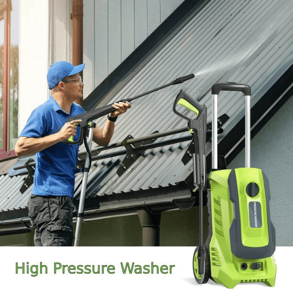 Electric High Pressure Washer Max, Quick-Connect Nozzles, Telescopic Handle, Foam Cannon, Heavy Duty Power Washer