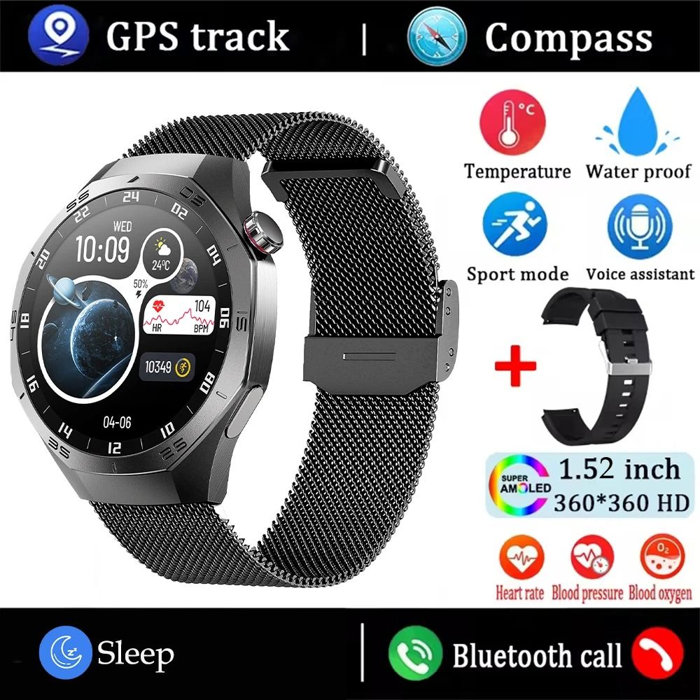 Smart Fitness Watch with AMOLED Display and Bluetooth Calling