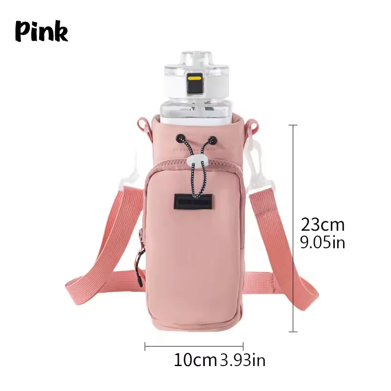 Insulated Water Bottle Carrier Bag with Phone Pocket and Adjustable Strap