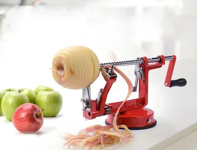 3-in-1 Apple Peeler Corer Slicer – Stainless Steel Apple Peeling Machine