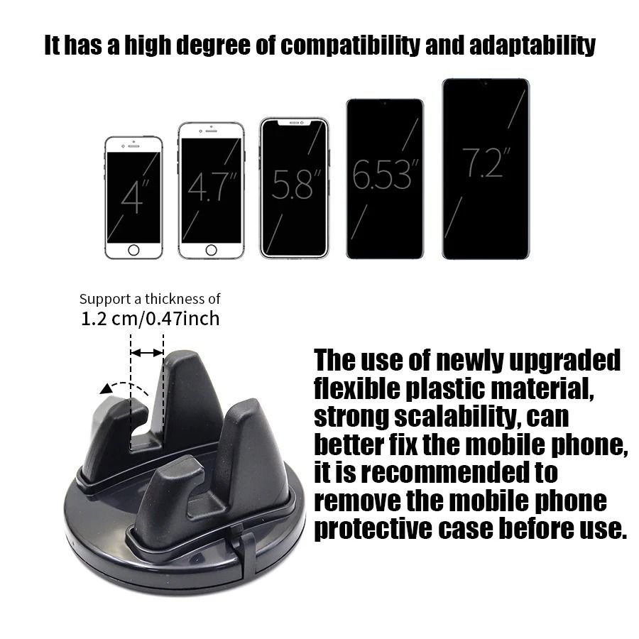 Universal 360° Rotatable High-Stability Dashboard Phone Mount