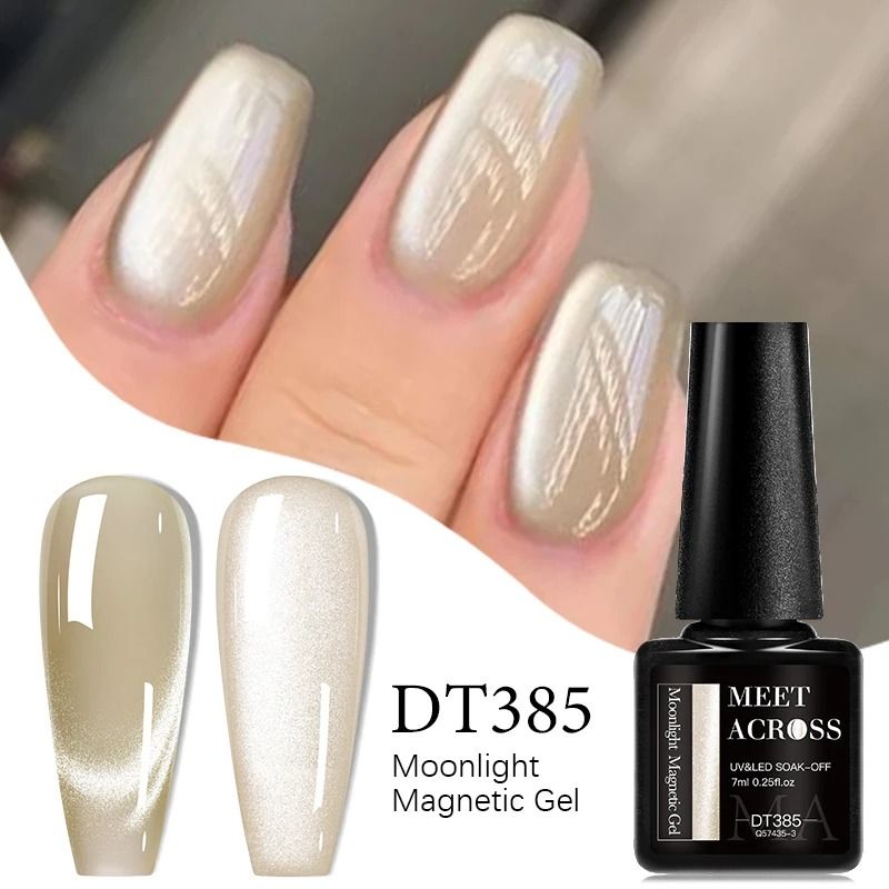 7ml Magnetic Gel Nail Polish – Cat Eye Effect, Glitter, Semi-Permanent UV/LED Soak-Off