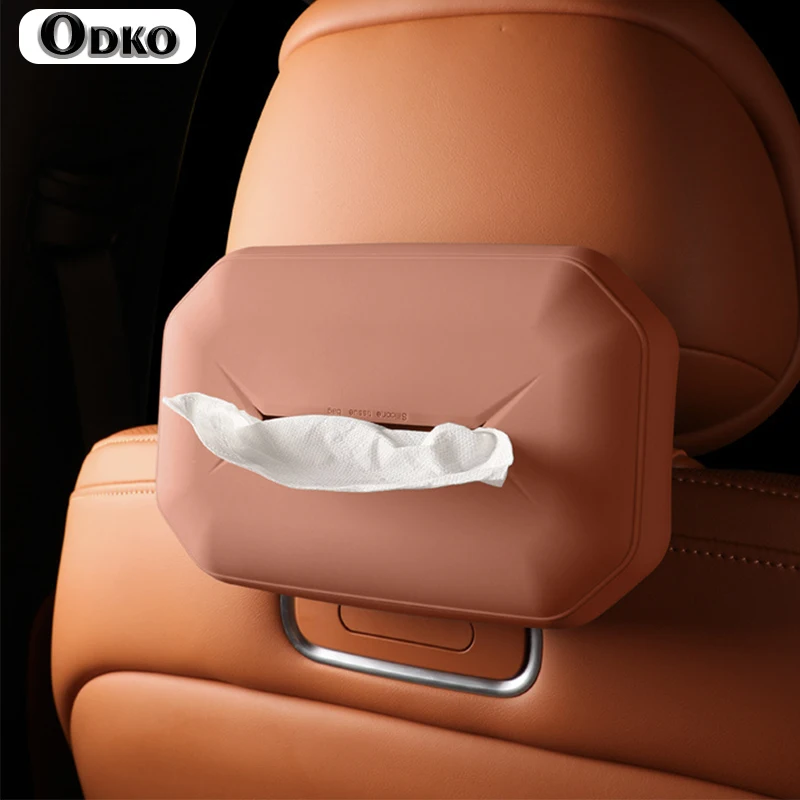 Silicone Car Tissue Box, Hanging Tissue Bag, Essential Car Accessories for Interior Organization