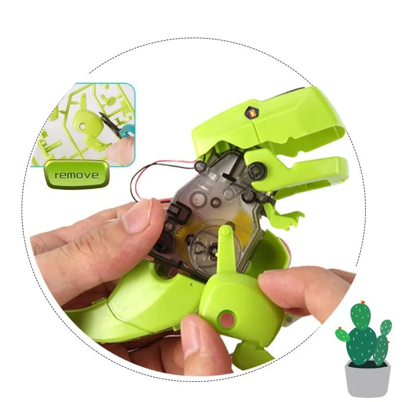 Kids Dinosaur Solar Powered STEM DIY Robot Car Toy