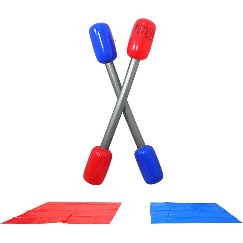 Kids Inflatable Jousting Sticks Set with Mats for Backyard Party Fun