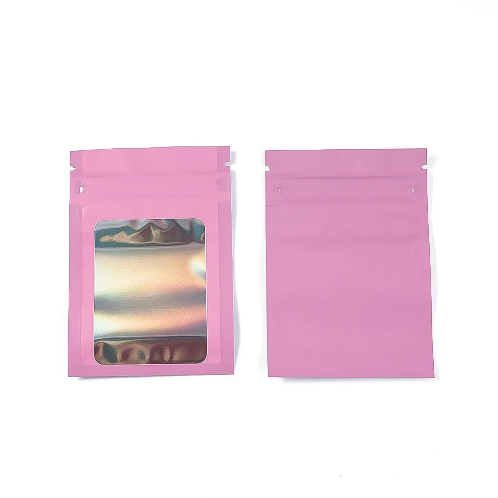Holographic Laser Mylar Bags – 50 Pcs Smell-Proof Zip Lock Pouches