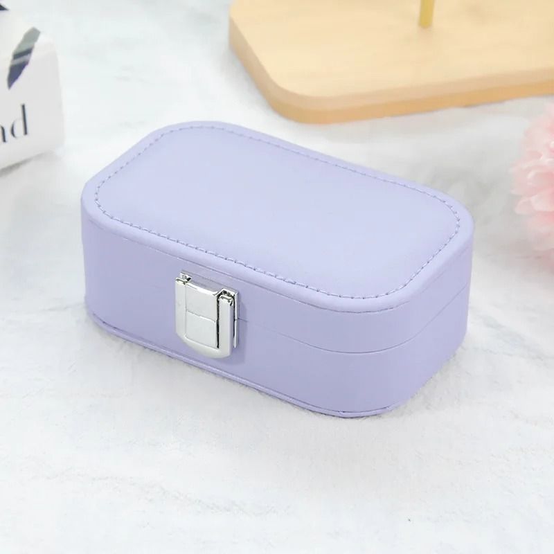 Portable Snap Button Jewelry Storage Box for Earrings Necklace and Rings