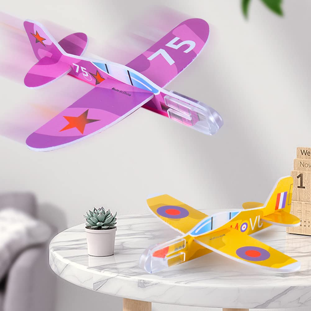 Kids Foam Glider Planes Bulk Pack for Party Favors and Outdoor Flying Fun