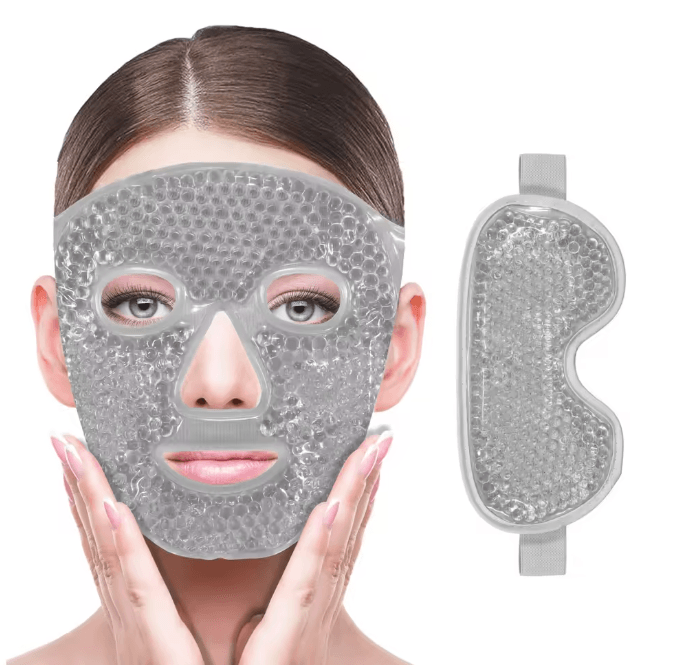 CoolEase Gel Cooling Face and Eye Mask Hot Cold Compress Pack