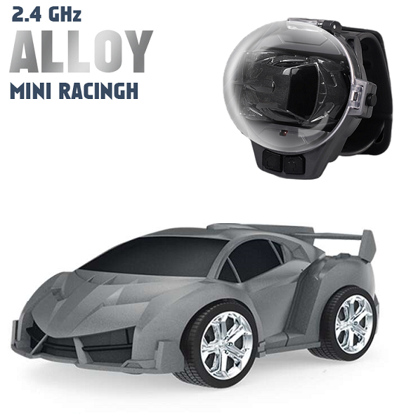 Mini Watch Car Parent Child Interaction, Remote Control Car Electric Alloy, Children's Watch Racing Toy Gift