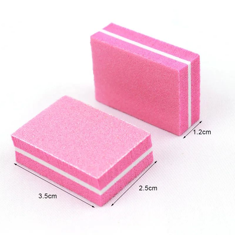 Mini Nail File Blocks Double Sided Sponge Nail Buffer Set 50 Pack