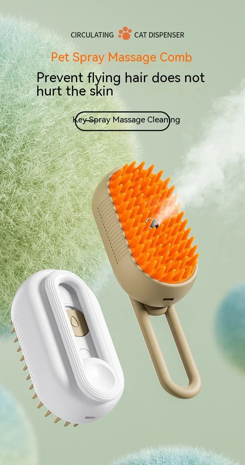 3 in 1 Electric Steam Pet Grooming Brush
