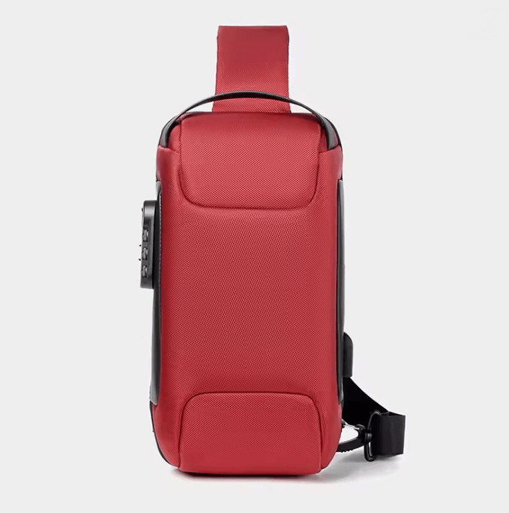 Mens Crossbody Bag with USB Charging Waterproof Anti Theft Shoulder Pack