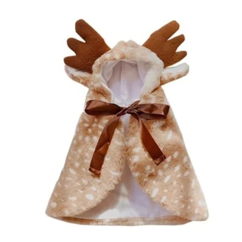 Cozy Elk Christmas Pet Cloak for Winter Warmth and Holiday Dress Up