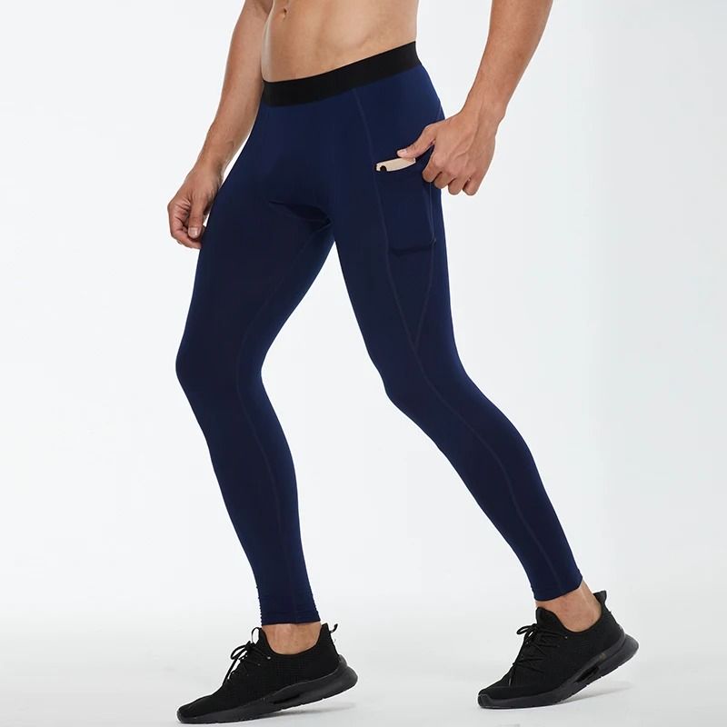 Mens Warm Compression Running Leggings for Winter Training