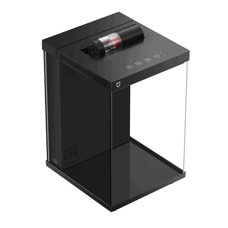 Smart Desktop Fish Tank with Remote Feeding and Lighting