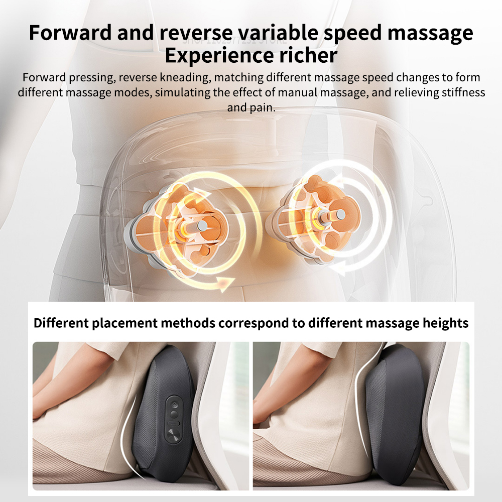 Smart Waist Massager with Hot Compress, Back & Shoulder Massager, Adjustable Heat, APP-Controlled