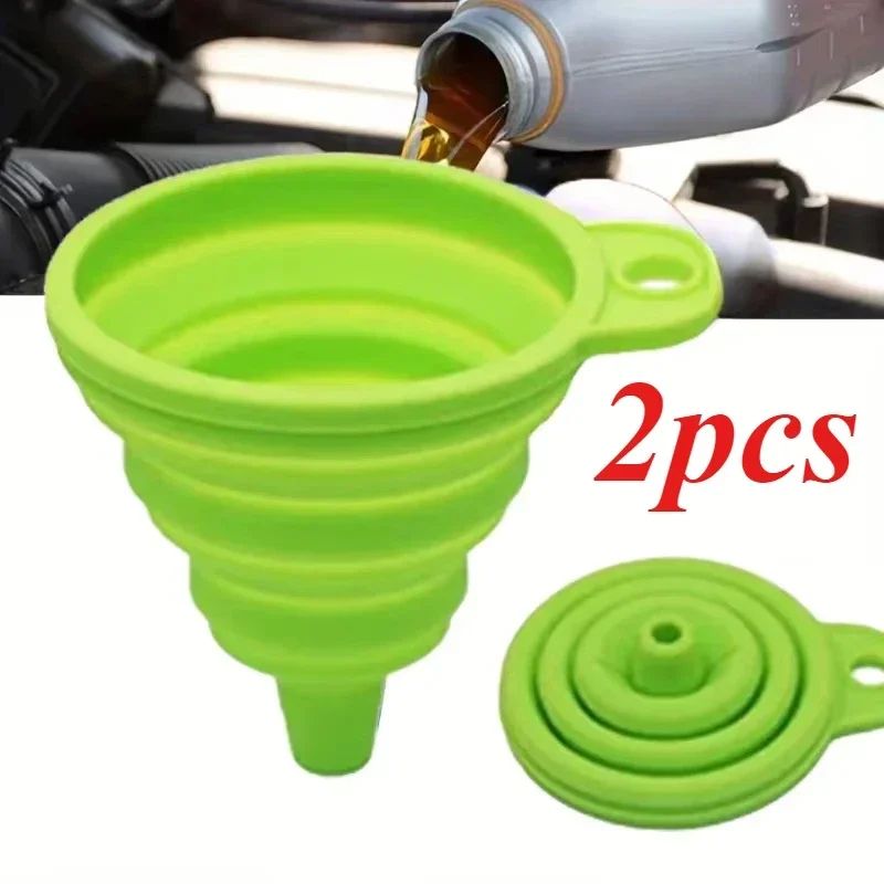 Compact Collapsible Silicone Funnel for Cars & Motorcycles