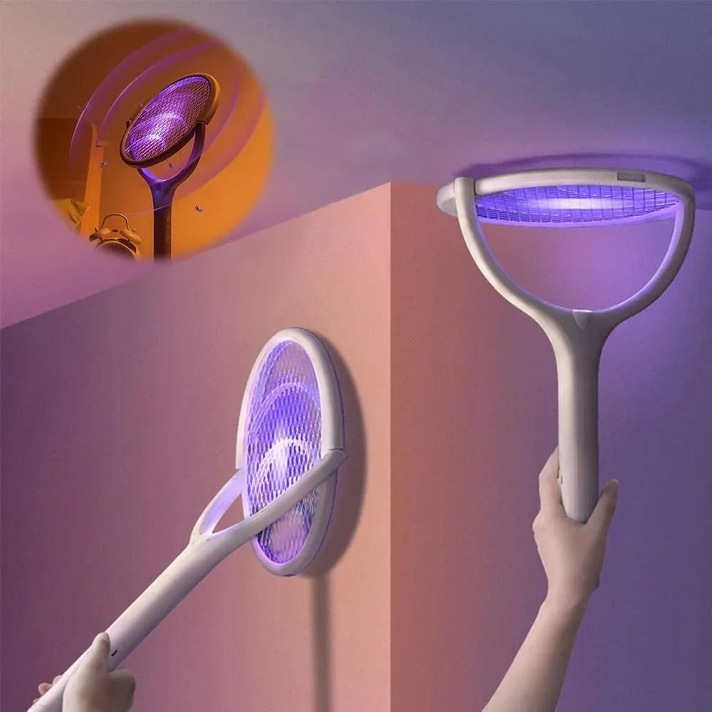 5-in-1 USB Rechargeable Electric Mosquito Swatter Racket