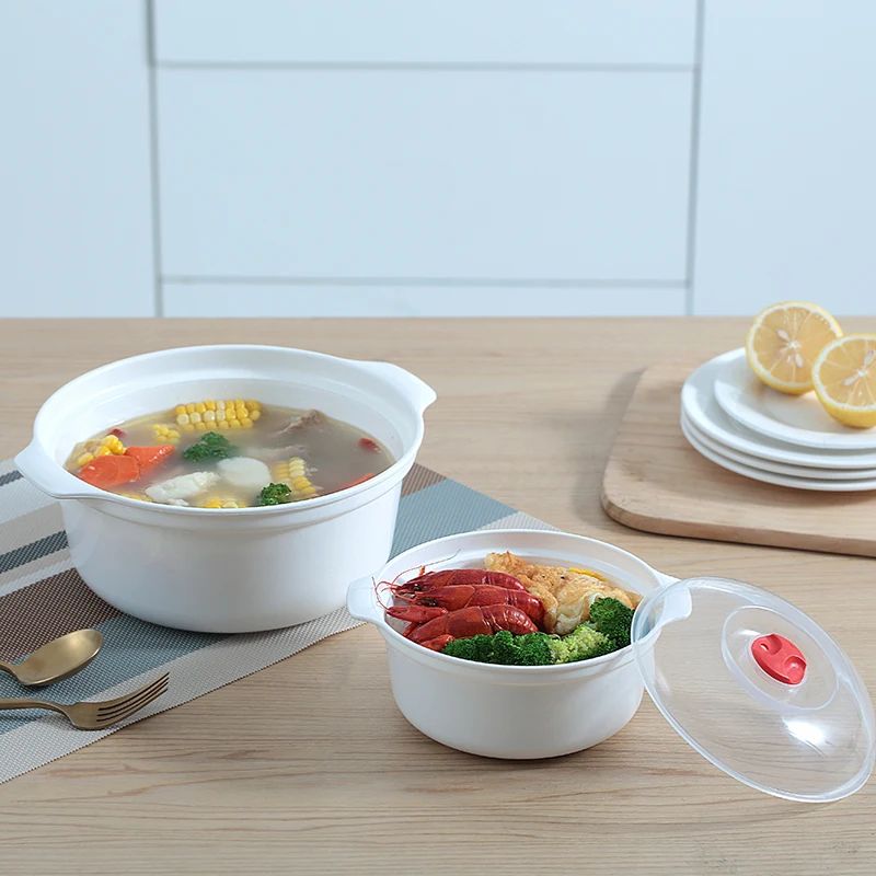GIANXI Microwave Oven Special Box Heated Soup Pot, Steam Rice & Buns with Lid, Eco-friendly Food Grade Kitchen Tool