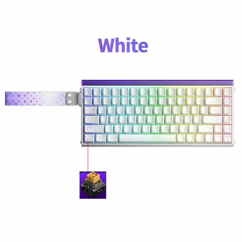 Wired Mechanical Keyboard RGB, Magnetic Switch, Music Rhythm 8K Return Rate, Computer Accessory for Gamers