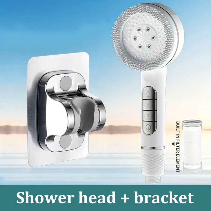 High Pressure Handheld Shower Head 4 Mode Adjustable Bathroom Set