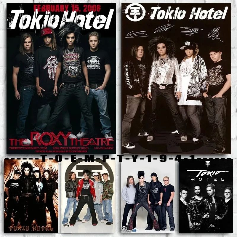 Metal Rock Band Tokio Hotel Poster Canvas Print Wall Art Decor