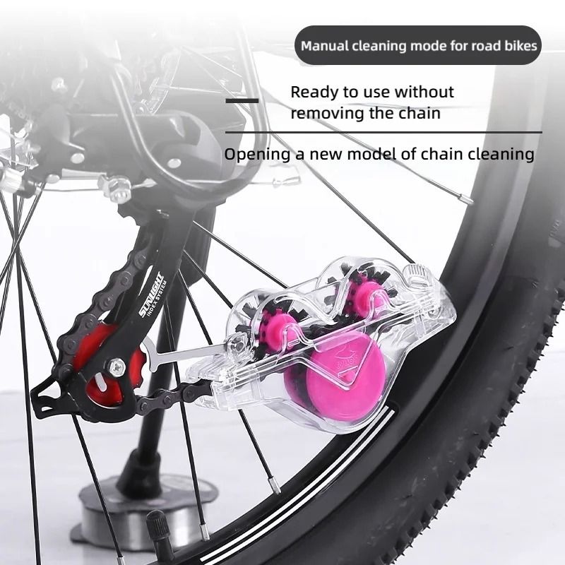 Bicycle Chain Cleaner Kit With Scrubber Washer Tool
