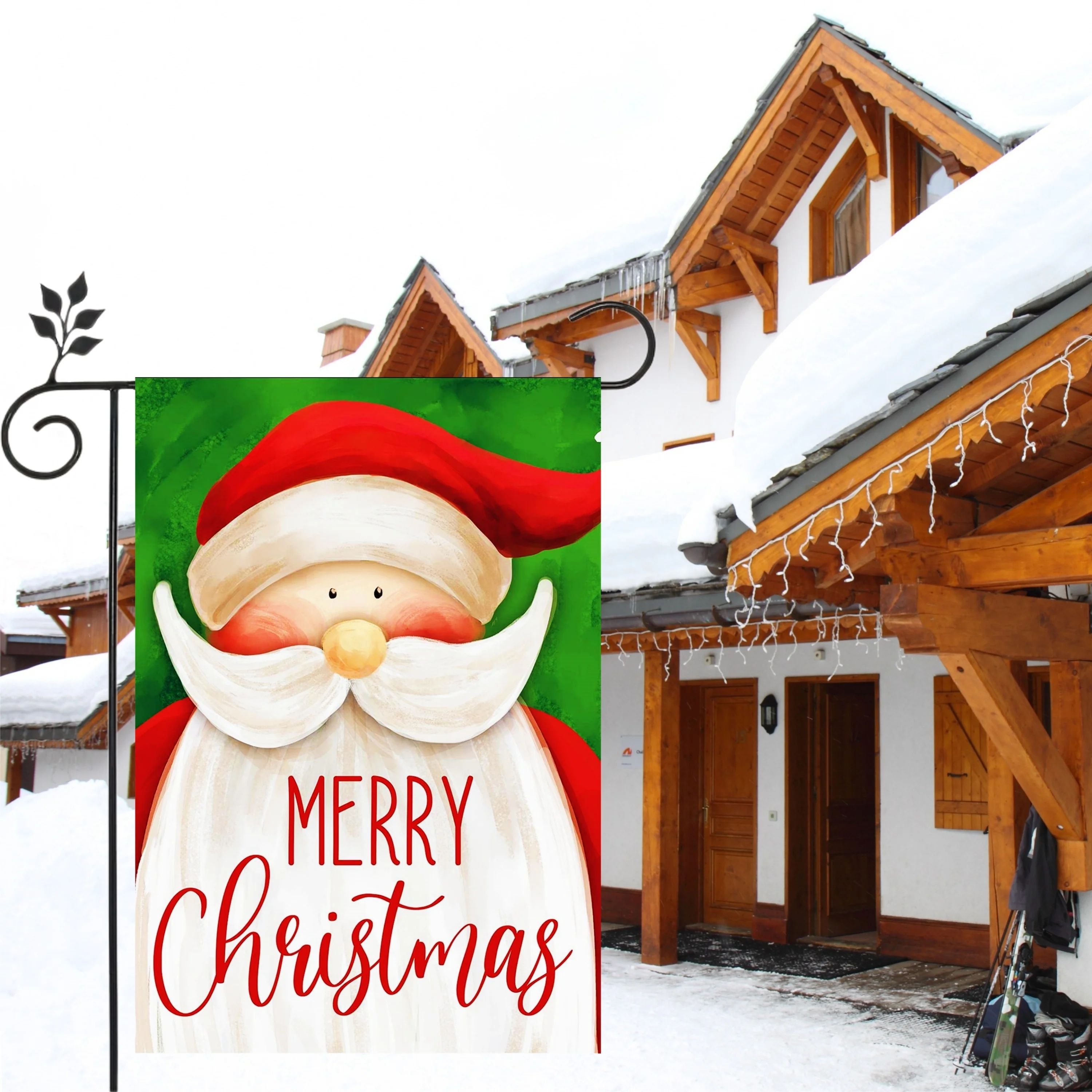 Santa Claus Christmas Garden Flag Double Sided Outdoor Decor