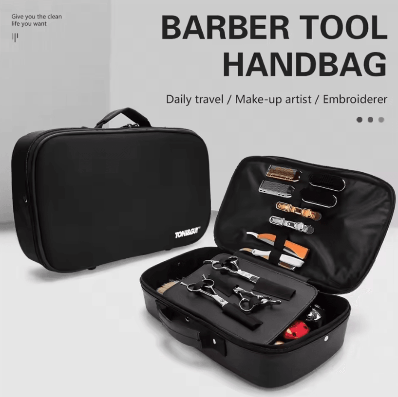 Salon Barber Tool Storage Bag Portable Beauty Carrying Case and Scissor Organizer for Hair and Makeup Products