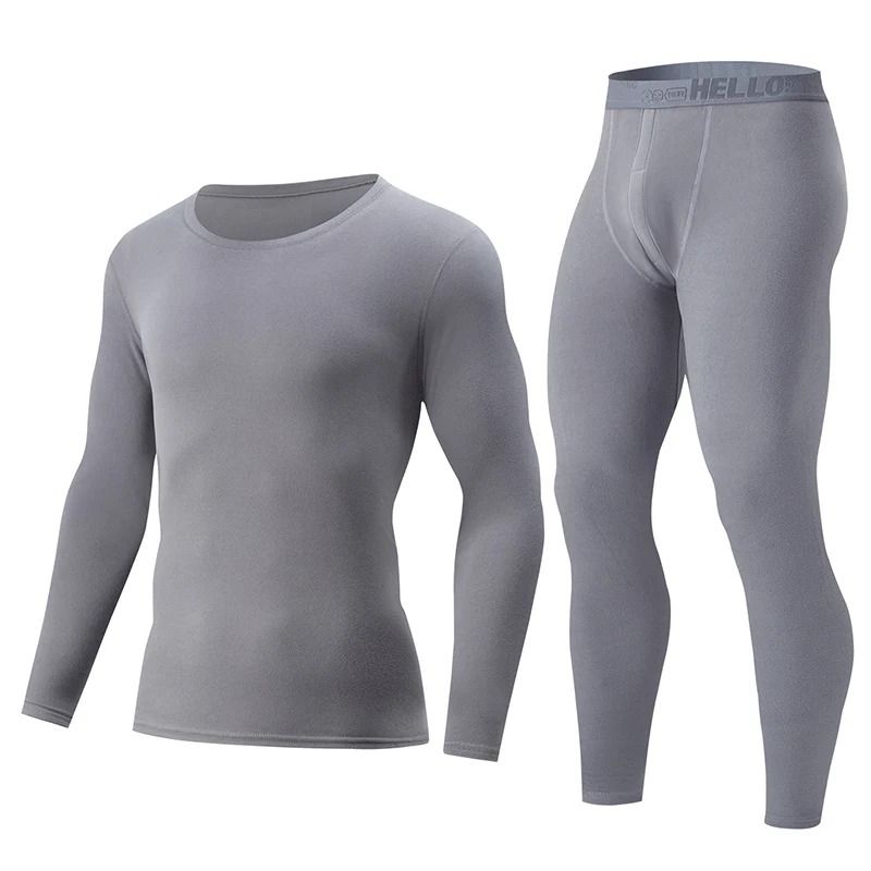 Mens Thermal Underwear Long Sleeve Top and Pants Set