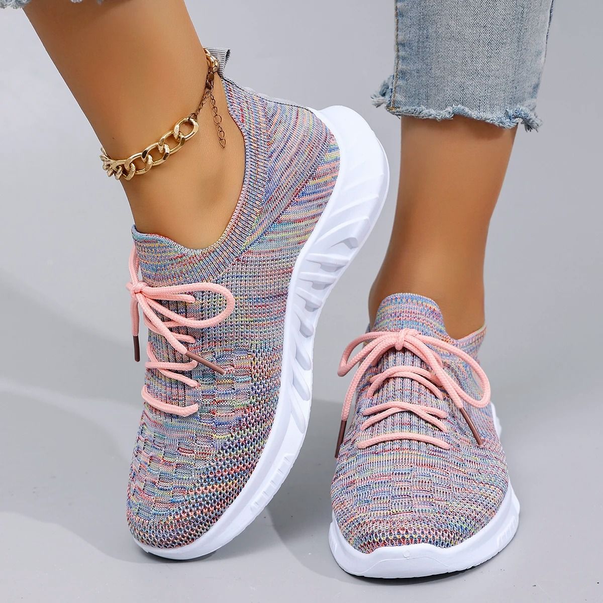Womens Summer Breathable Mesh Casual Sneakers