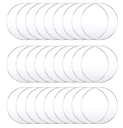 Clear Acrylic Ornament Blanks Round Disc for DIY Crafts Engraving & Vinyl Projects