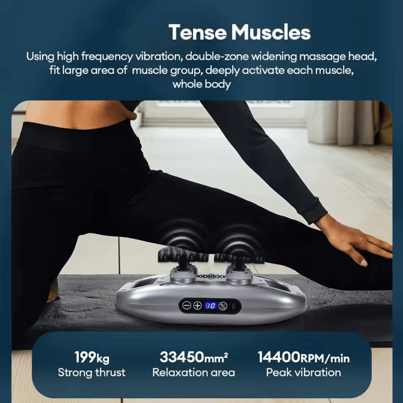 66-Head High Frequency Massage Gun – Fascia Vibration Body and Deep Tissue Massager