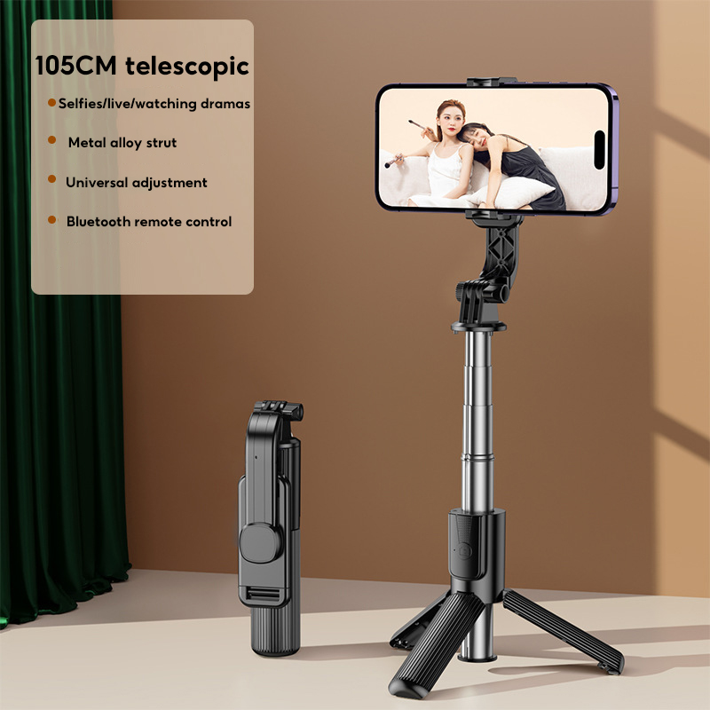 Bluetooth Shooting Tripod, Anti-shake Selfie Stick, Overhead Shot Stabilizer, Handheld Mobile Phone Holder.