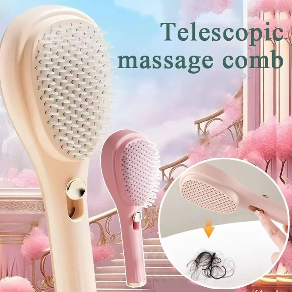Self Cleaning Hairbrush with Scalp Massage Anti Static Retractable Hair Comb