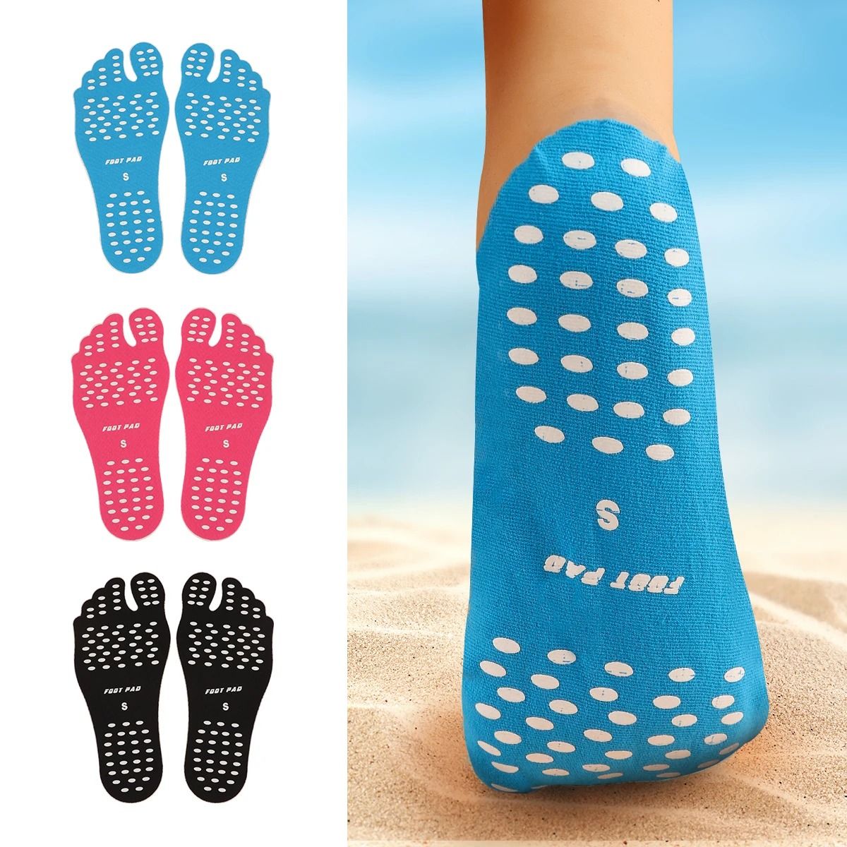 Adhesive Beach Foot Pads – Non-Slip Flexible Protection Stickers