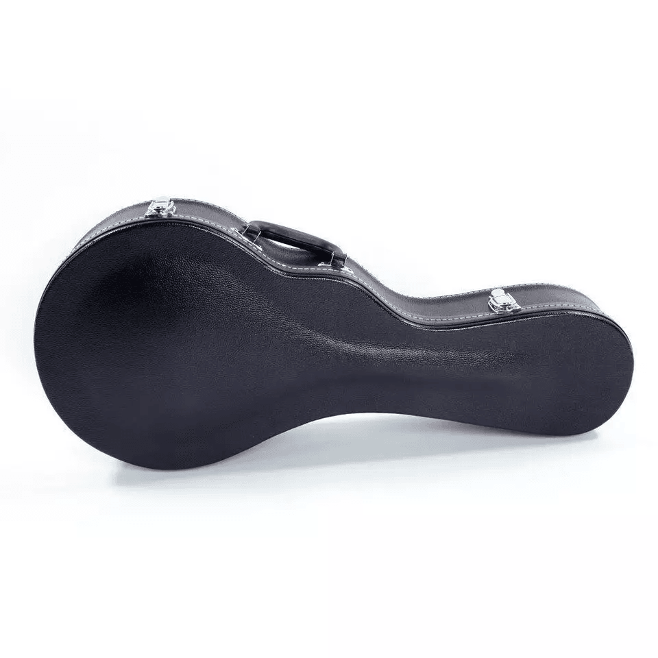 Glarry F-Style Mandolin Case – Microgroove Pattern, High-Class Leather, Black Hardshell Protection
