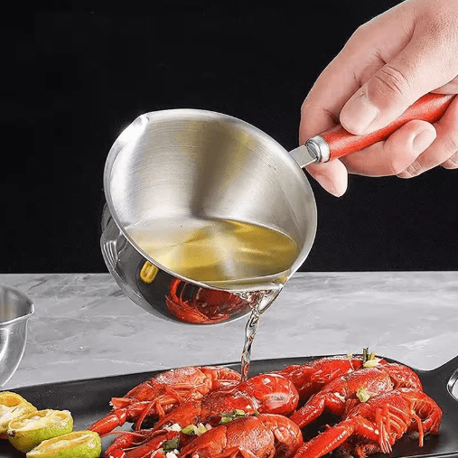 Stainless Steel Milk Pot Mini Hot Oil and Butter Melting Pan 150ml 300m