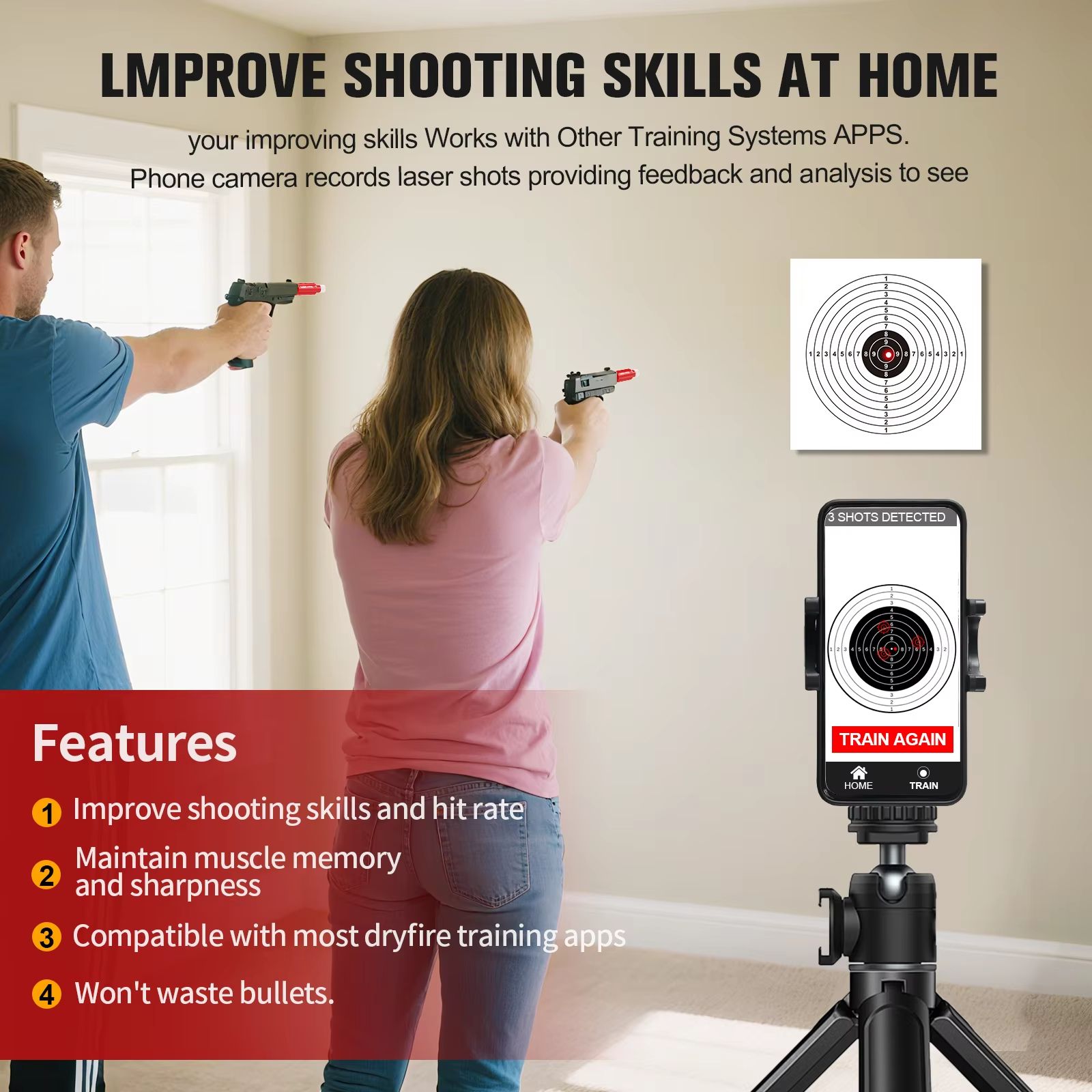 MagnaBeam Pro Magnetic Laser Target Training Cartridge
