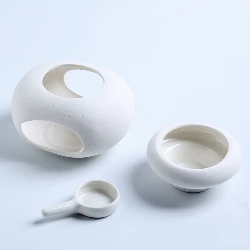 3-in-1 Candle Wax Melt Warmer Essential Oil Aromatherapy Burner Lamp with Candle Holder