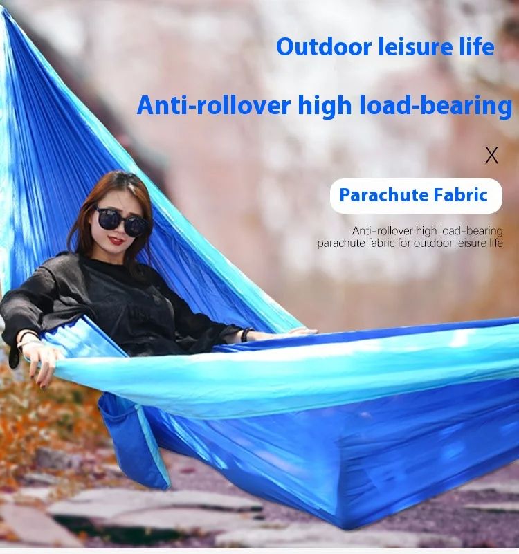 Portable Ultra-Light Travel Camping Hammock, Breathable Quick-Drying Parachute Nylon, Ideal for Outdoor, Indoor, Garden