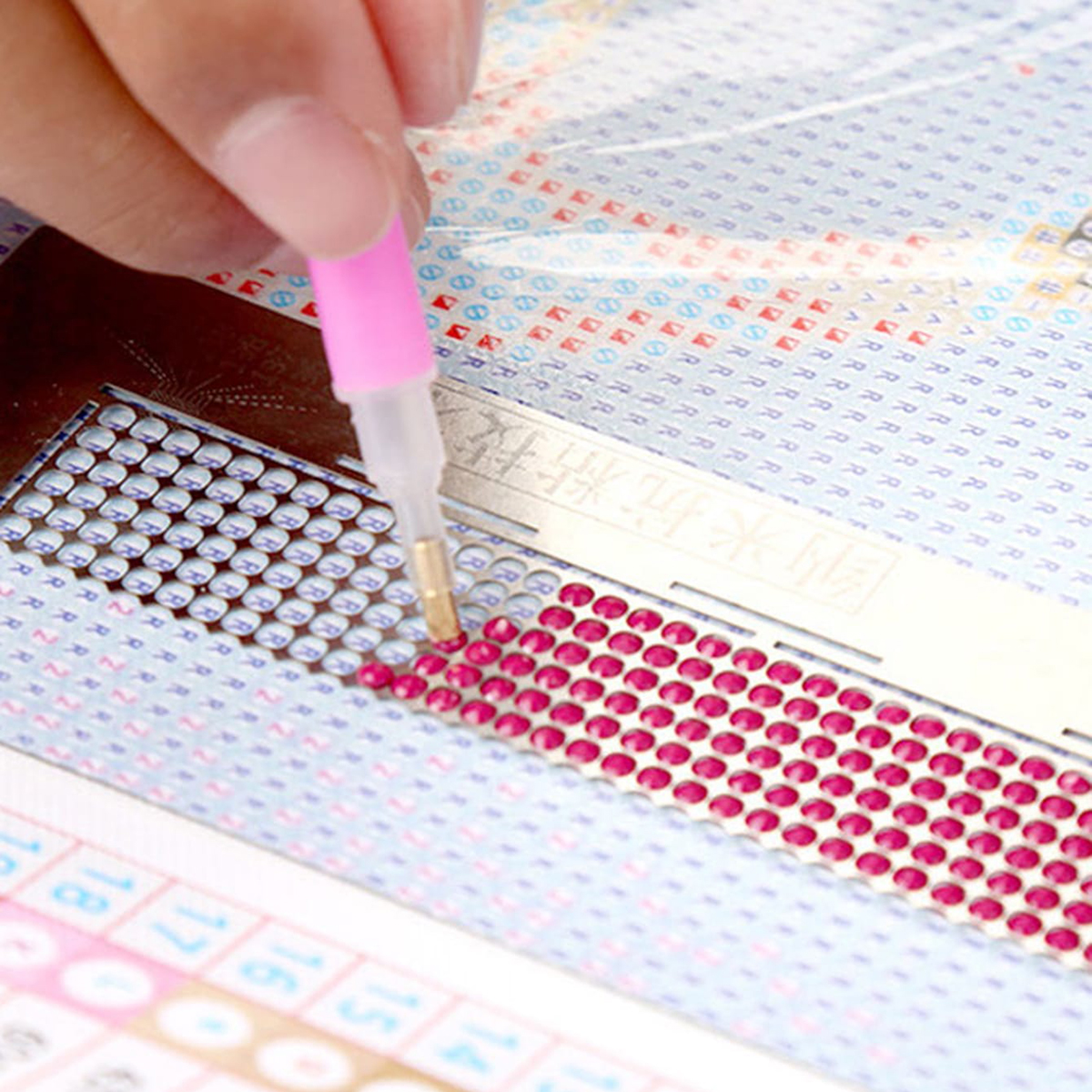 Diamond Painting Net Ruler Stick Drill Tool - DIY Needlework Accessory