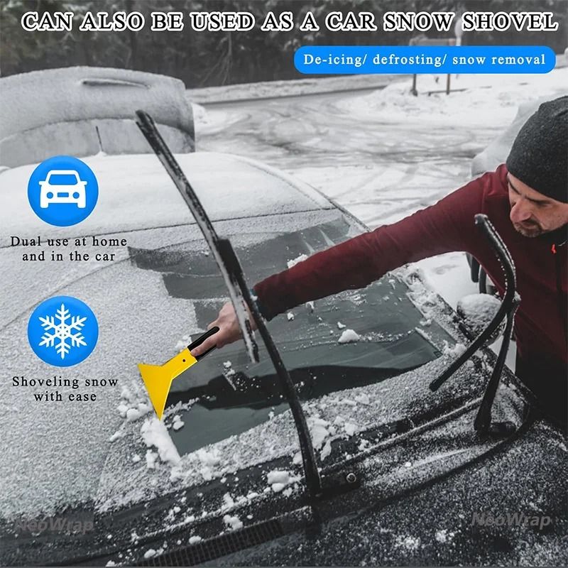 Heavy-Duty Car Ice Scraper & Window Squeegee