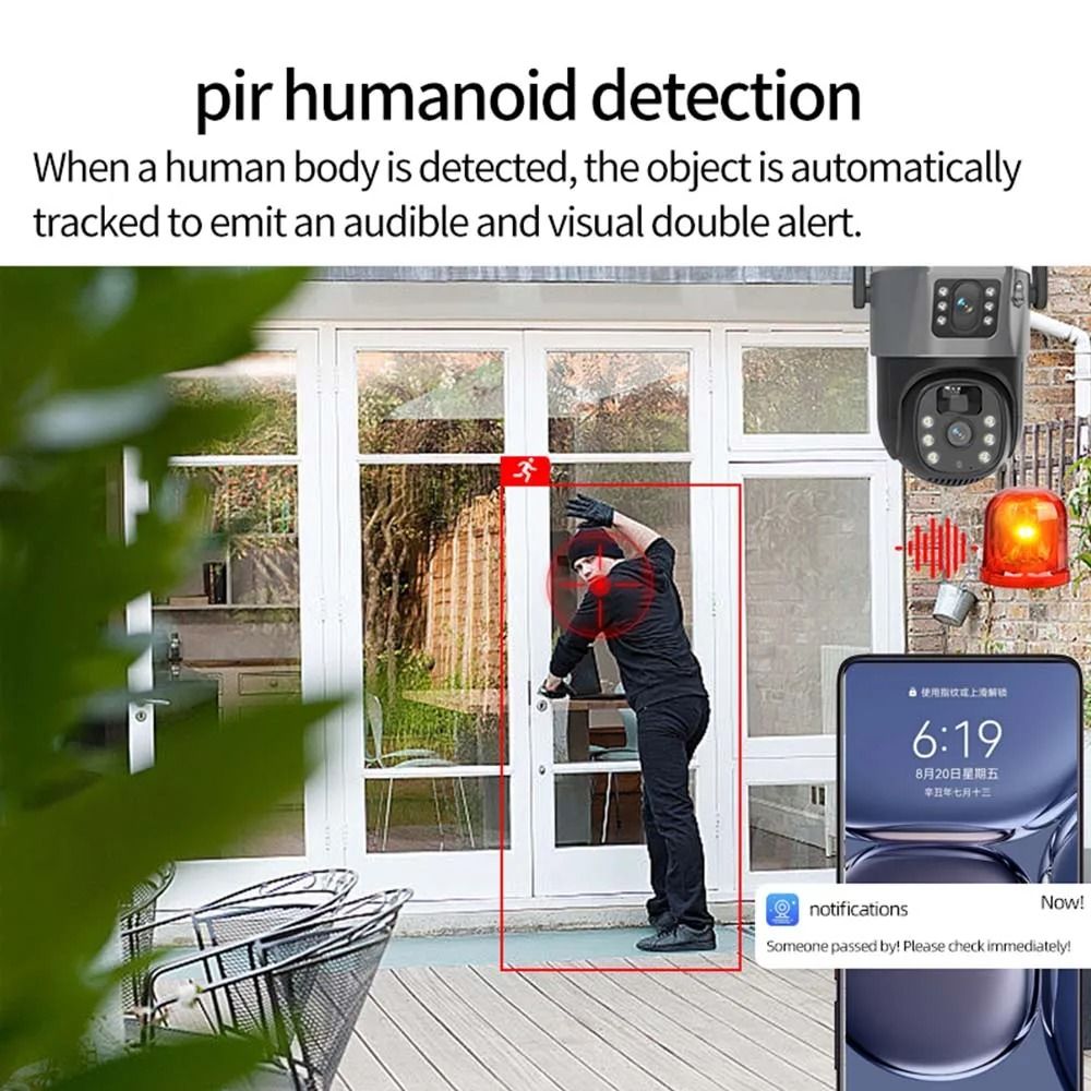 8MP 4K WiFi Dual Lens Solar Security Camera