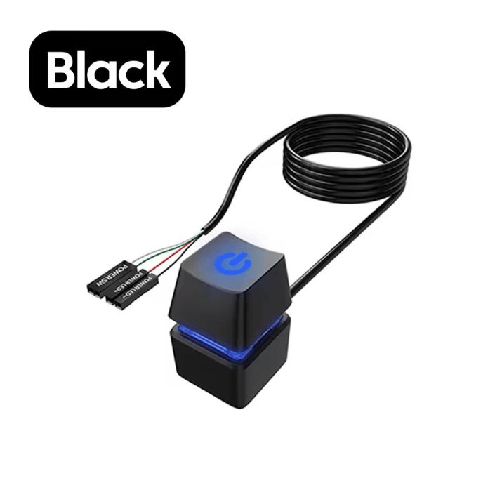 NNBILI 2 M External PC Power Switch Button – Desktop Start/Stop Power On/Off LED Extension Cable