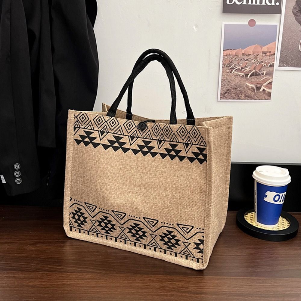 Vintage Tote Bag, Casual Lady Shoulder Eco Canvas Bag, National Style Women Recycle Handbag