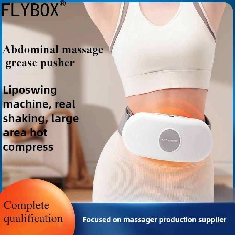 Electric Belly Shaking Massager Portable Wireless Abdominal Massage Belt with Heat and Multi Modes